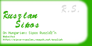 ruszlan sipos business card